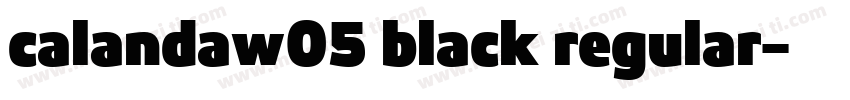 calandaw05 black regular字体转换